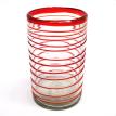  / Ruby Red Spiral 14 oz Drinking Glasses (set of 6)
